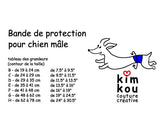 Bande de protection urinaire pour chien mâle